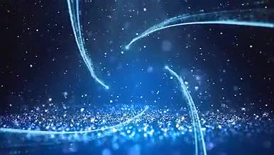 科技感蓝色粒子年会开场视频AE模板视频的预览图